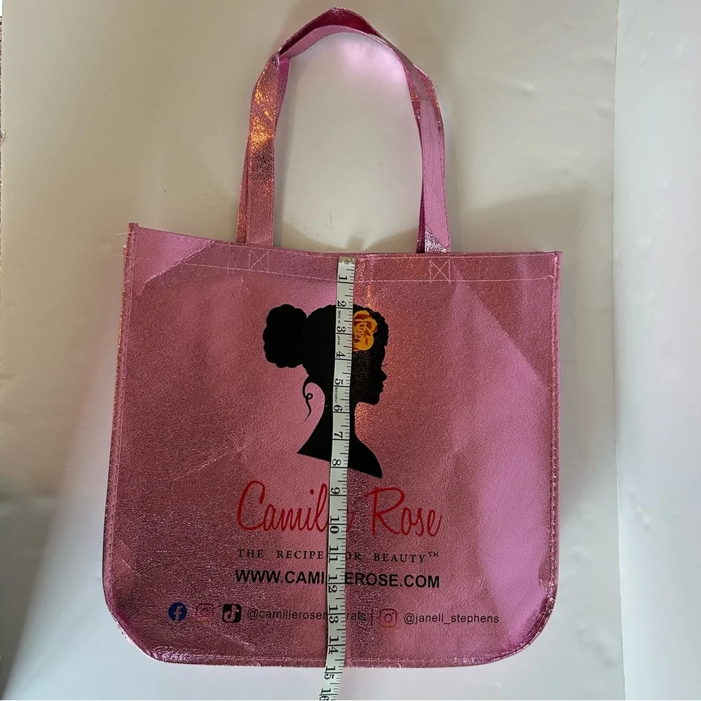 Camille Rose Pink Large Reusable Tote Gift Grocery Bag Swag New Without Tags